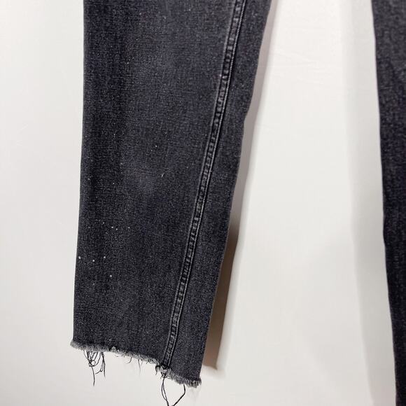 Abercrombie & Fitch 30 / 10 Long Black The Ankle Straight Ultra High Rise Jeans - Picture 5 of 10